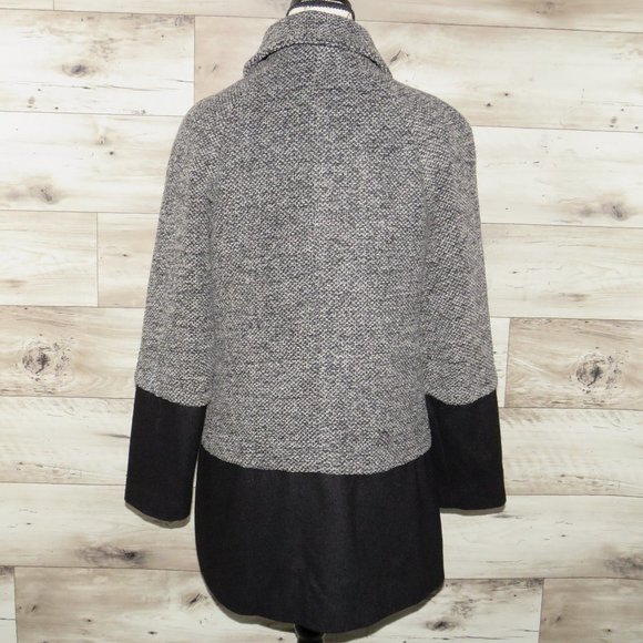 I-N-C* Women's Long Sleeve High Collar Hidden Button Down Trench Coat~Size Small - Picture 3 of 12